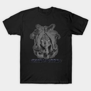 Statue of a young female creature with horns on her head T-Shirt